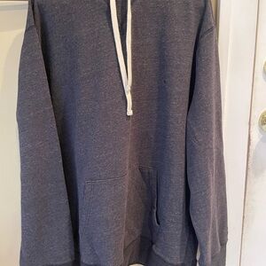 American Eagle Outfitters Charcoal Hoodie with Cream Drawstrings